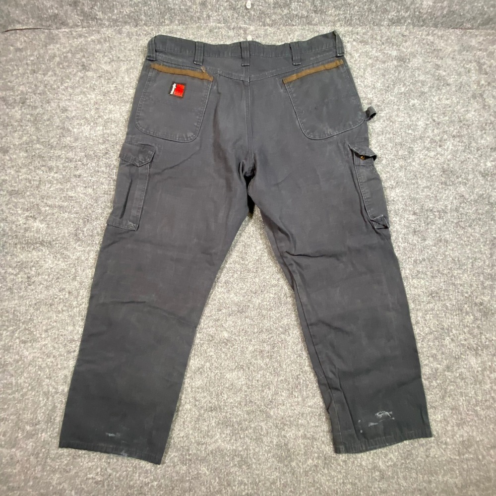 Wrangler Riggs Workwear Mens‎ Navy Blue Ripstop Cargo Pants 38x30 103W060NY